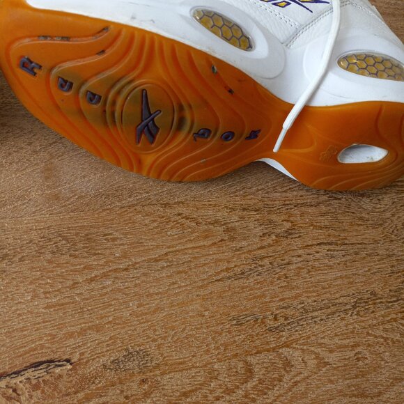 Reebok Question Mid "Yellow Toe" Sneaker Men's Size 10 - Picture 4 of 6